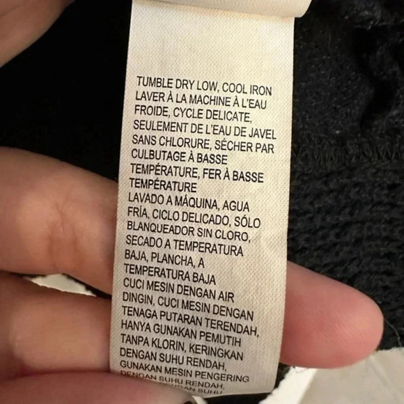 Lucky Brand | Black & Grey Open Front Waterfall Cardigan Size Medium M - Picture 8 of 9